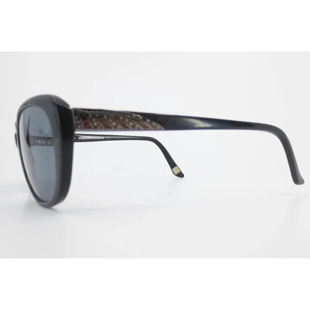 Saks Fifth Avenue SF807 Y7 Black Crystal Embellished Sunglasses 53-17-135